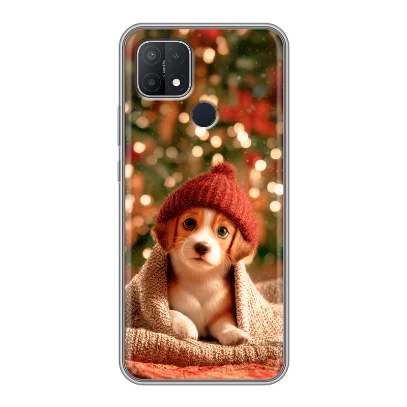 Силиконовый чехол на OPPO A15 с принтом Новый год Силиконовый чехол на OPPO A15 с принтом Новый год