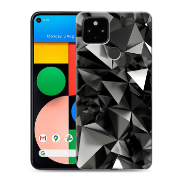 Силиконовый чехол на Google Pixel 4a 5G с принтом Черные кристаллы Силиконовый чехол на Google Pixel 4a 5G с принтом Черные кристаллы