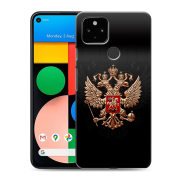 Силиконовый чехол на Google Pixel 4a 5G с принтом Герб России Силиконовый чехол на Google Pixel 4a 5G с принтом Герб России