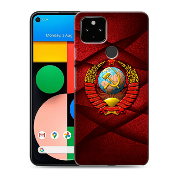 Силиконовый чехол на Google Pixel 4a 5G с принтом Герб СССР Силиконовый чехол на Google Pixel 4a 5G с принтом Герб СССР