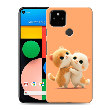 Силиконовый чехол на Google Pixel 4a 5G с принтом Милые котики Силиконовый чехол на Google Pixel 4a 5G с принтом Милые котики