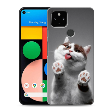 Силиконовый чехол на Google Pixel 4a 5G с принтом Коты Силиконовый чехол на Google Pixel 4a 5G с принтом Коты