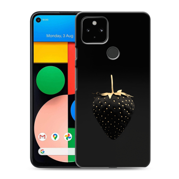 Силиконовый чехол на Google Pixel 4a 5G с принтом Черная клубника Силиконовый чехол на Google Pixel 4a 5G с принтом Черная клубника