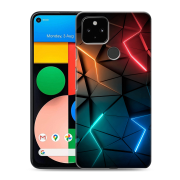 Силиконовый чехол на Google Pixel 4a 5G с принтом Абстракция неон Силиконовый чехол на Google Pixel 4a 5G с принтом Абстракция неон