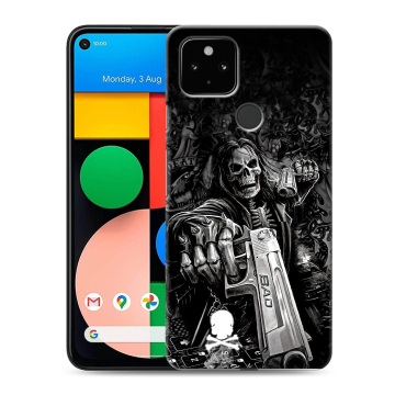 Силиконовый чехол на Google Pixel 4a 5G с принтом Скелет Силиконовый чехол на Google Pixel 4a 5G с принтом Скелет