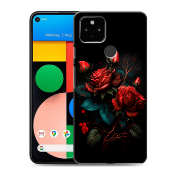 Силиконовый чехол на Google Pixel 4a 5G с принтом Розы красные Силиконовый чехол на Google Pixel 4a 5G с принтом Розы красные