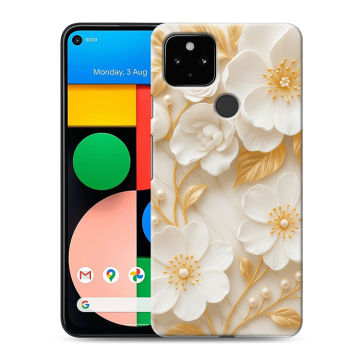 Силиконовый чехол на Google Pixel 4a 5G с принтом Цветы Силиконовый чехол на Google Pixel 4a 5G с принтом Цветы