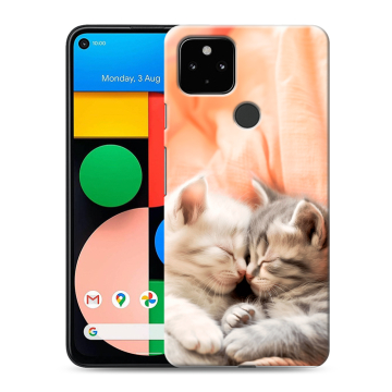 Силиконовый чехол на Google Pixel 4a 5G с принтом Котята