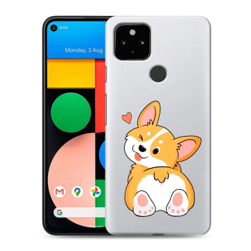 Силиконовый чехол на Google Pixel 4a 5G с принтом Корги Силиконовый чехол на Google Pixel 4a 5G с принтом Корги