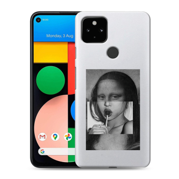 Силиконовый чехол на Google Pixel 4a 5G с принтом Мона Лиза Силиконовый чехол на Google Pixel 4a 5G с принтом Мона Лиза