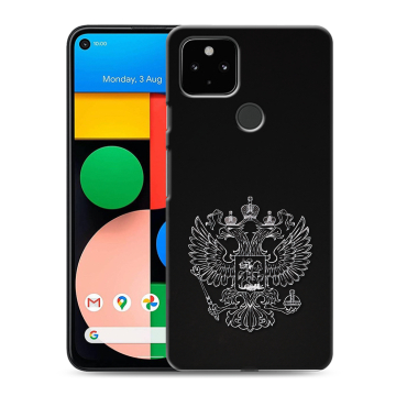 Силиконовый чехол на Google Pixel 4a 5G с принтом Герб России