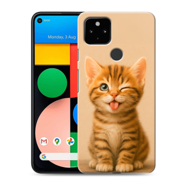 Силиконовый чехол на Google Pixel 4a 5G с принтом котенок Силиконовый чехол на Google Pixel 4a 5G с принтом котенок