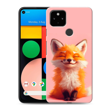 Силиконовый чехол на Google Pixel 4a 5G с принтом милая лиса Силиконовый чехол на Google Pixel 4a 5G с принтом милая лиса