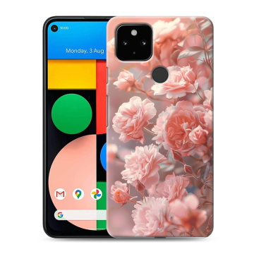 Силиконовый чехол на Google Pixel 4a 5G с принтом Розовые розы Силиконовый чехол на Google Pixel 4a 5G с принтом Розовые розы