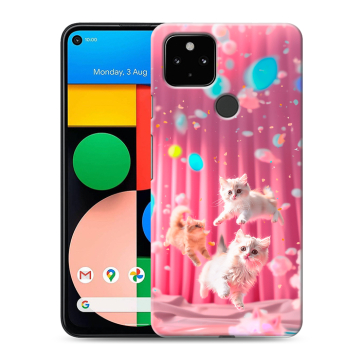 Силиконовый чехол на Google Pixel 4a 5G с принтом милые котики
