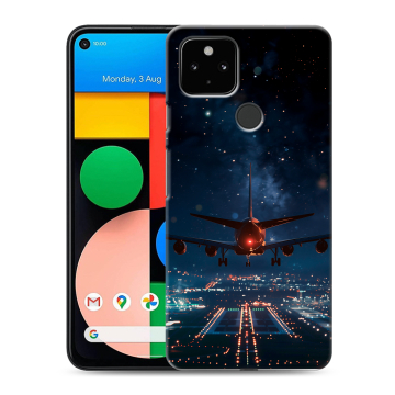 Силиконовый чехол на Google Pixel 4a 5G с принтом самолет Силиконовый чехол на Google Pixel 4a 5G с принтом самолет