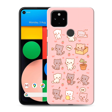 Силиконовый чехол на Google Pixel 4a 5G с принтом Hello Kitty Хелоу Кити