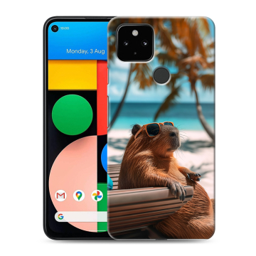 Силиконовый чехол на Google Pixel 4a 5G с принтом Капибара Силиконовый чехол на Google Pixel 4a 5G с принтом Капибара