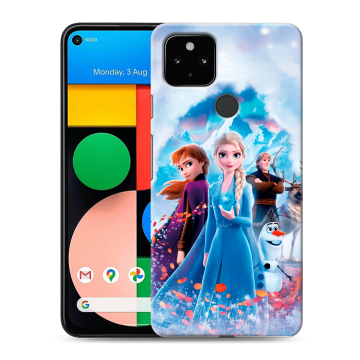 Силиконовый чехол на Google Pixel 4a 5G с принтом Холодное сердце Frozen Силиконовый чехол на Google Pixel 4a 5G с принтом Холодное сердце Frozen