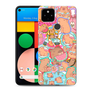 Силиконовый чехол на Google Pixel 4a 5G с принтом капибары