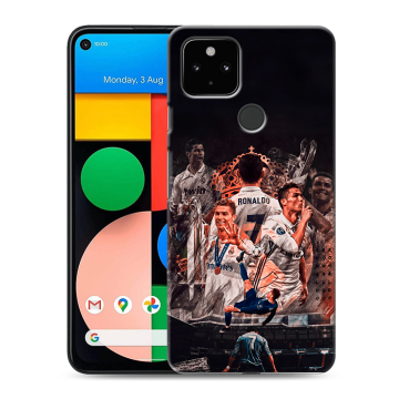 Силиконовый чехол на Google Pixel 4a 5G с принтом Реал Роналдо Real Ronaldo