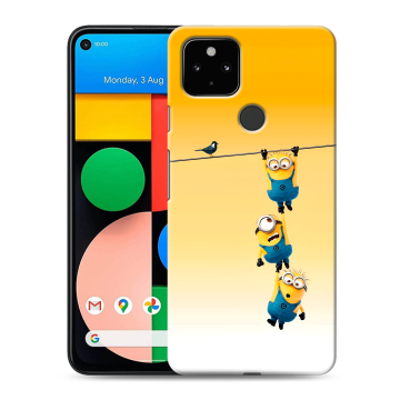 Силиконовый чехол на Google Pixel 4a 5G с принтом Миньоны Силиконовый чехол на Google Pixel 4a 5G с принтом Миньоны