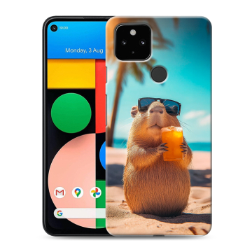 Силиконовый чехол на Google Pixel 4a 5G с принтом Капибара