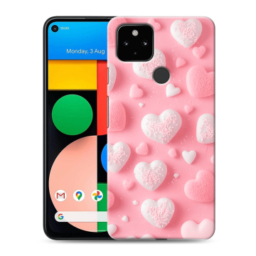 Силиконовый чехол на Google Pixel 4a 5G с принтом Сердечки Силиконовый чехол на Google Pixel 4a 5G с принтом Сердечки