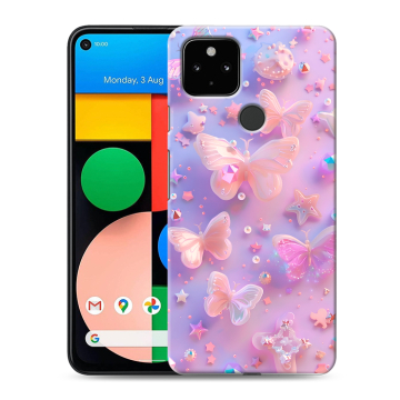 Силиконовый чехол на Google Pixel 4a 5G с принтом Бабочки