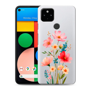 Силиконовый чехол на Google Pixel 4a 5G с принтом Цветы Силиконовый чехол на Google Pixel 4a 5G с принтом Цветы