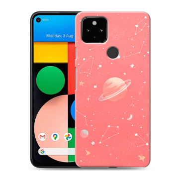 Силиконовый чехол на Google Pixel 4a 5G с принтом Розовый космос Силиконовый чехол на Google Pixel 4a 5G с принтом Розовый космос
