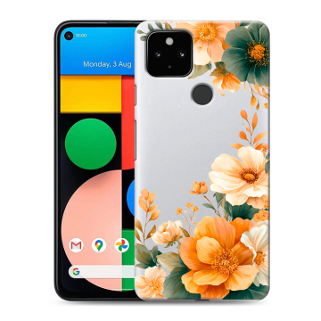 Силиконовый чехол на Google Pixel 4a 5G с принтом Цветы принт Силиконовый чехол на Google Pixel 4a 5G с принтом Цветы принт