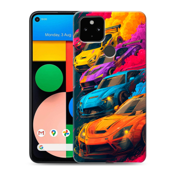 Силиконовый чехол на Google Pixel 4a 5G с принтом Тачки Силиконовый чехол на Google Pixel 4a 5G с принтом Тачки