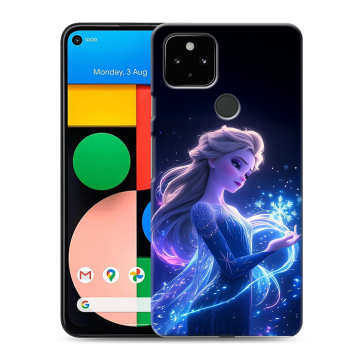 Силиконовый чехол на Google Pixel 4a 5G с принтом Холодное сердце Frozen Силиконовый чехол на Google Pixel 4a 5G с принтом Холодное сердце Frozen