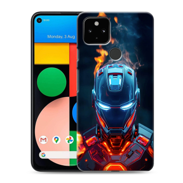Силиконовый чехол на Google Pixel 4a 5G с принтом IronMan Железный человек