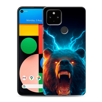 Силиконовый чехол на Google Pixel 4a 5G с принтом Медведь