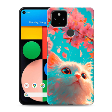 Силиконовый чехол на Google Pixel 4a 5G с принтом Красивый кот