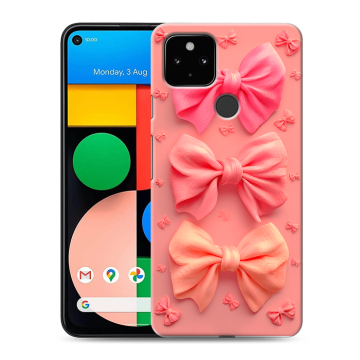 Силиконовый чехол на Google Pixel 4a 5G с принтом Розовые бантики Силиконовый чехол на Google Pixel 4a 5G с принтом Розовые бантики