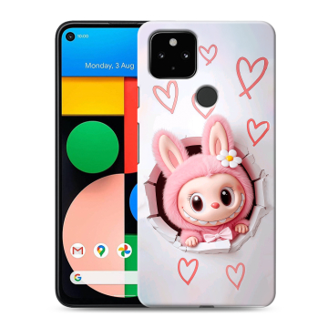 Силиконовый чехол на Google Pixel 4a 5G с принтом Labubu Лабубу