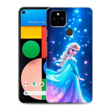 Силиконовый чехол на Google Pixel 4a 5G с принтом Холодное сердце Frozen Силиконовый чехол на Google Pixel 4a 5G с принтом Холодное сердце Frozen