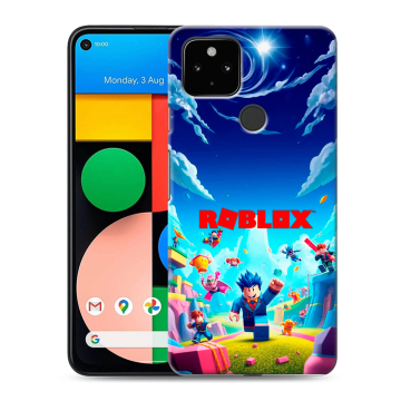 Силиконовый чехол на Google Pixel 4a 5G с принтом Roblox Роблокс