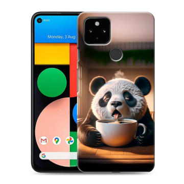 Силиконовый чехол на Google Pixel 4a 5G с принтом смешная панда Силиконовый чехол на Google Pixel 4a 5G с принтом смешная панда