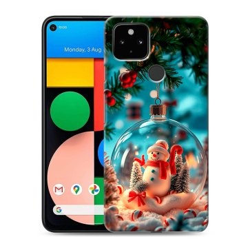 Силиконовый чехол на Google Pixel 4a 5G с принтом Новый год