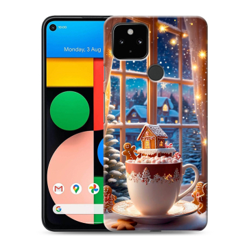 Силиконовый чехол на Google Pixel 4a 5G с принтом Новый год
