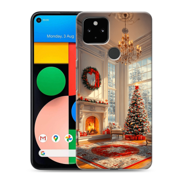 Силиконовый чехол на Google Pixel 4a 5G с принтом Новый год
