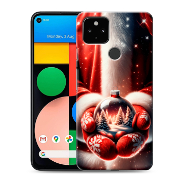 Силиконовый чехол на Google Pixel 4a 5G с принтом Новый год