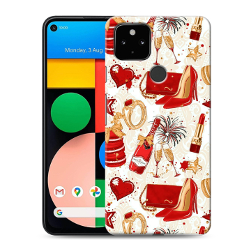 Силиконовый чехол на Google Pixel 4a 5G с принтом Новый год