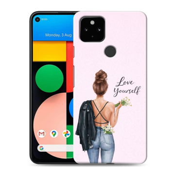 Силиконовый чехол на Google Pixel 4a 5G с принтом женский Силиконовый чехол на Google Pixel 4a 5G с принтом женский