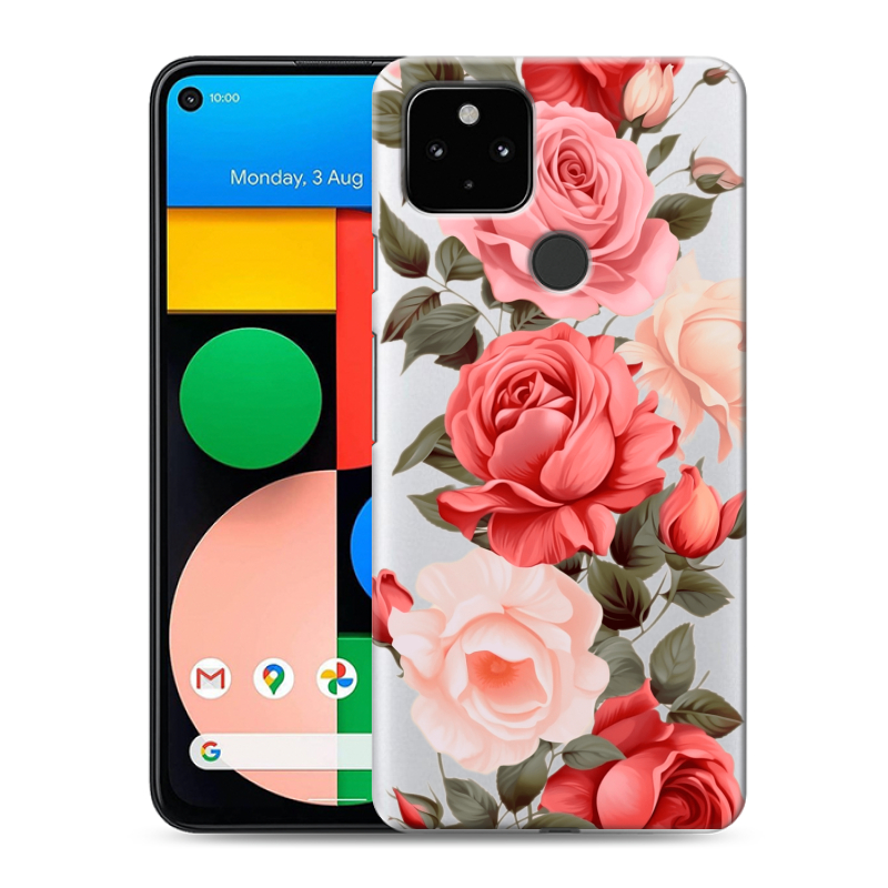 Силиконовый чехол на Google Pixel 4a 5G с принтом Розы Силиконовый чехол на Google Pixel 4a 5G с принтом Розы