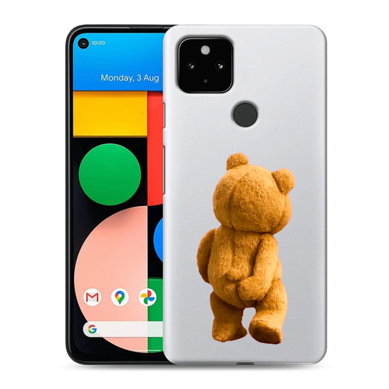 Силиконовый чехол на Google Pixel 4a 5G с принтом Медведь Силиконовый чехол на Google Pixel 4a 5G с принтом Медведь